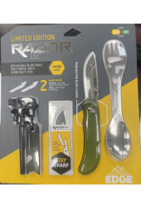Outdoor Edge 3.0" AFINNITY + (2) SERRATED DROP-POINT SS + SPORK + FERRO ROD
