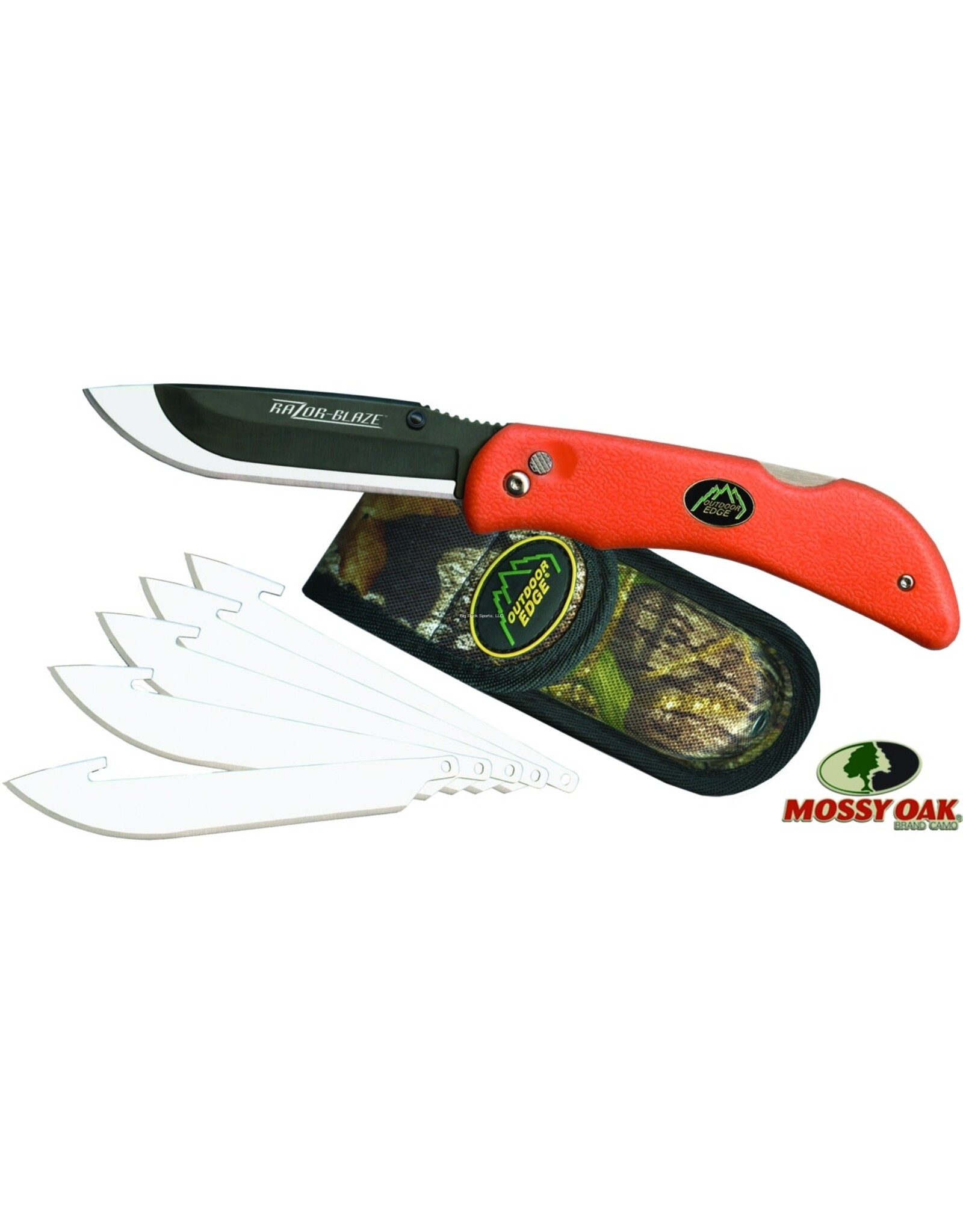 Outdoor Edge Outdoor Edge RB-20C Razor Blaze Folding Razor Knife, 3.5" Blade, Orange 6 Blades Clam