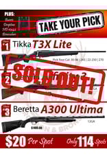 DRAW #1850 - Take Your Pick - Tikka, Franchi OR Beretta!