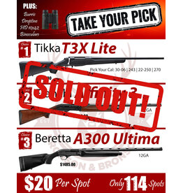 DRAW #1850 - Take Your Pick - Tikka, Franchi OR Beretta!