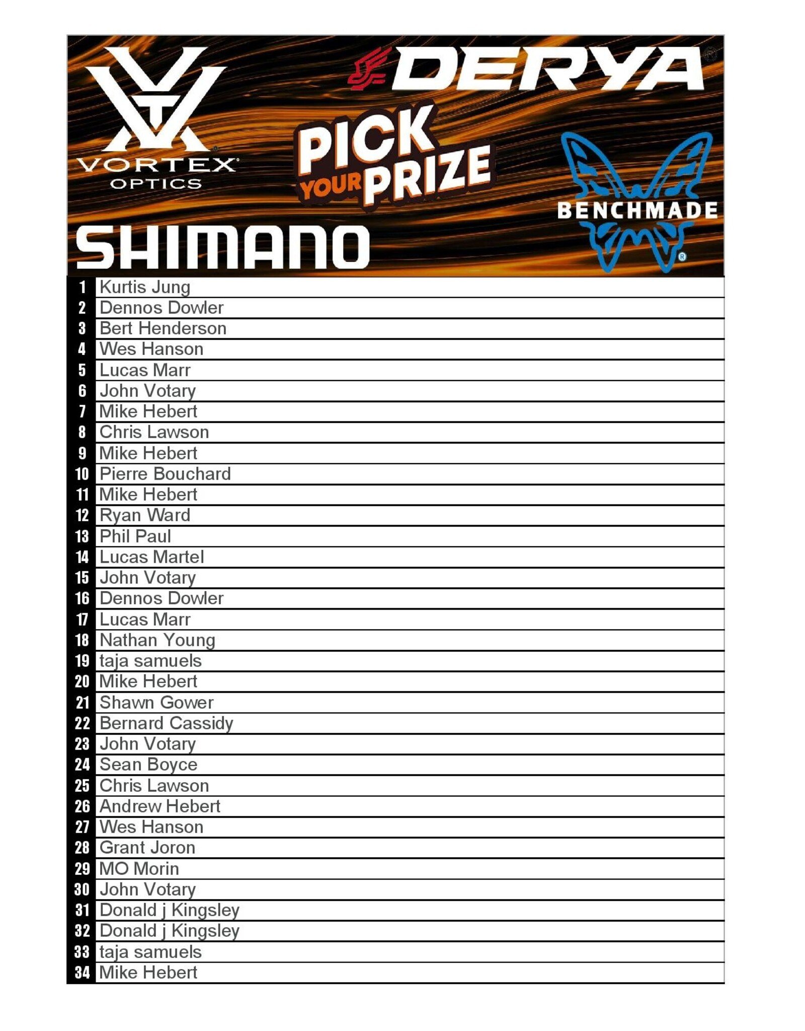 DRAW #1855 - Pick Your Prize - Vortex, Derya, Benchmade OR Shimano!