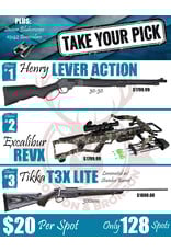 DRAW #1860 (1-64) - Take Your Pick - Henry, Excalibur OR Tikka!