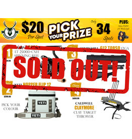 DRAW #1857 - Pick Your Prize - Daiwa, Yeti, Churchill OR Caldwell!