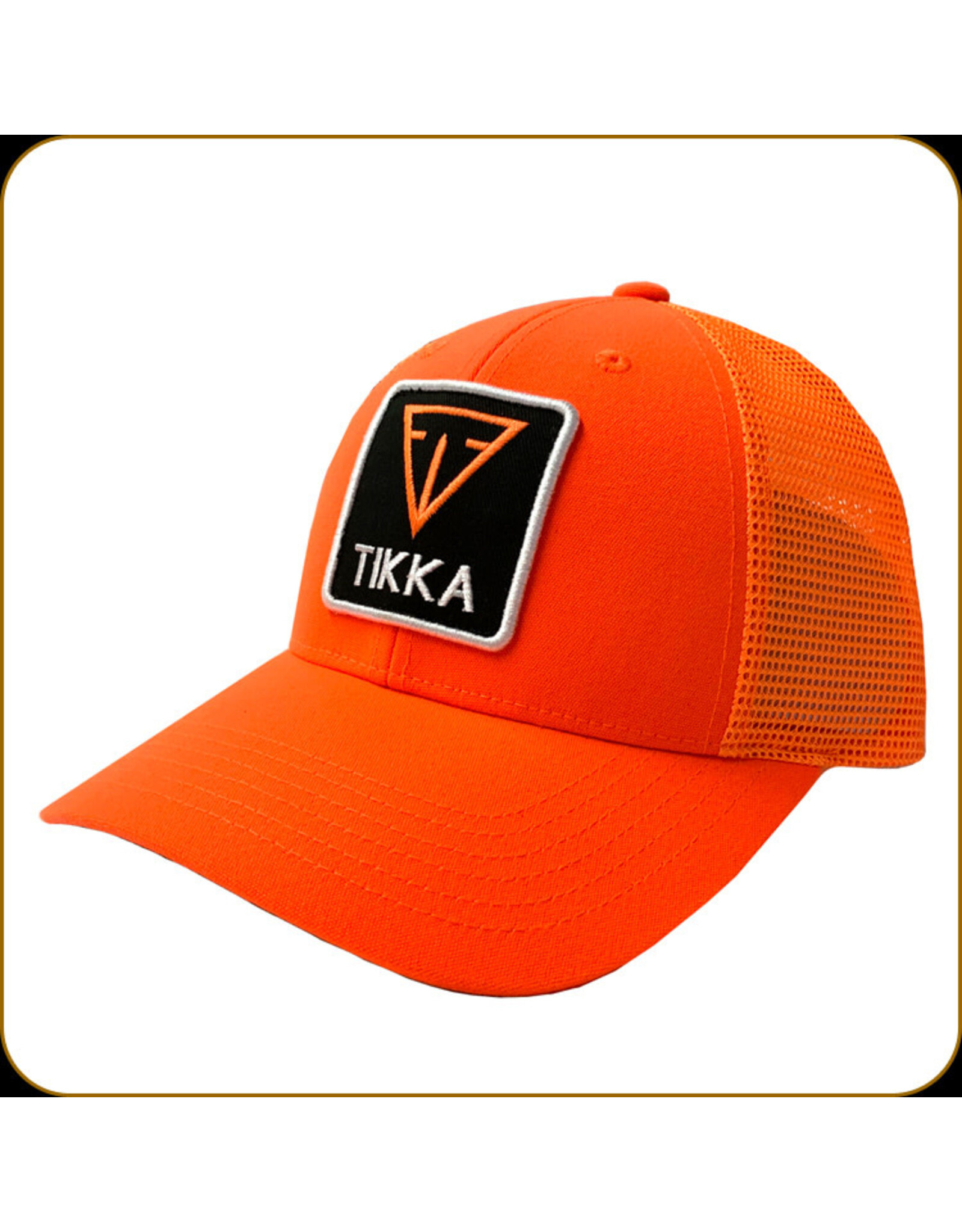 Tikka Tikka Trucker Hat Orange with Mesh One Size
