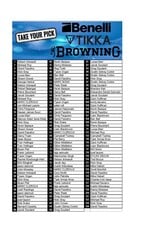 DRAW #1858 - Take Your Pick - Tikka, Benelli OR Browning!