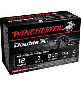 Winchester Winchester STH1234 Double X Shotshell 12 GA, 3 in, No. 4, 1-3/4oz, Max Dr, 1300 fps, 10 Rnd per Box