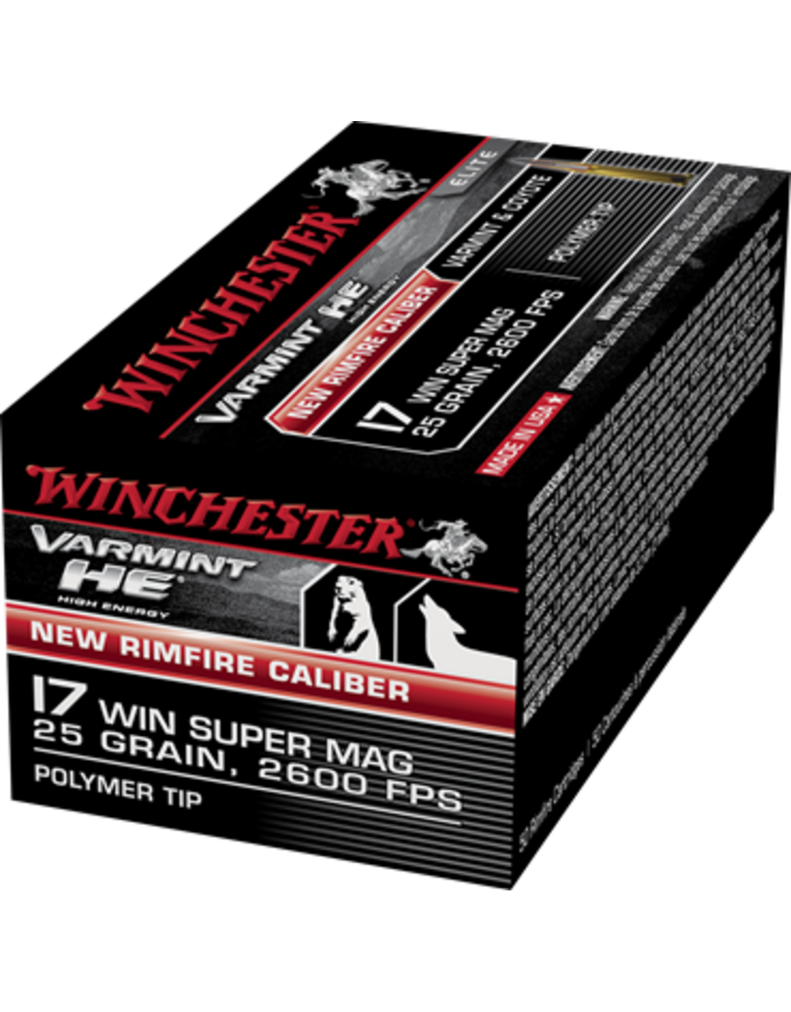 Winchester 17 WIN SUPER MAG 25GR VARMINT HE PLASTIC TIP S17W25
