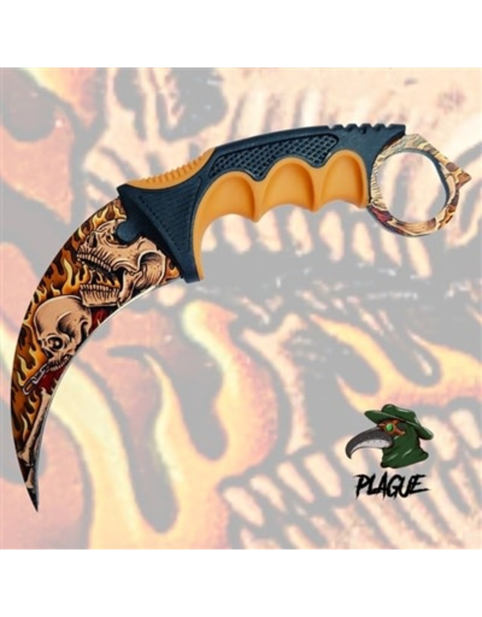 Plague Plague Karambit Knife - Burn in Hell 115 SD00175YWS