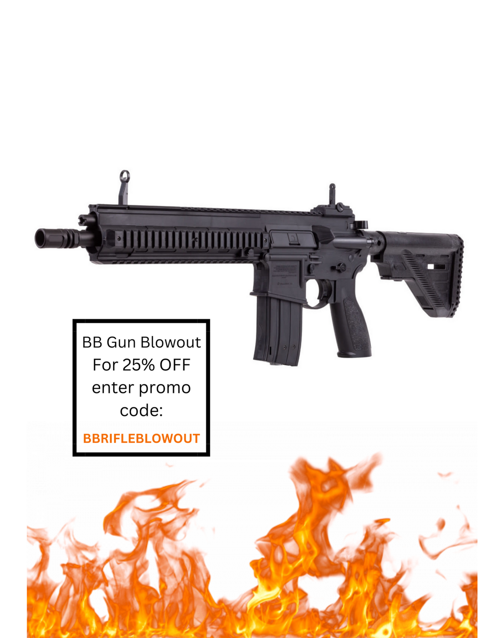 H&K Heckler & Koch 460fps HK416 CO2 BB Rifle 6 Round Burst