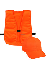 OUTDOOR CAP Outdoor Cap BLZCPV Blaze Orange Vest w/Structured Cap