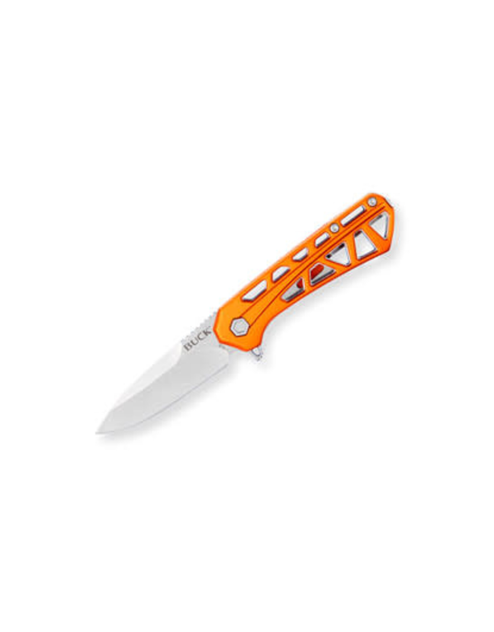 Buck Knives Buck 814 Small Trace Flipper Folding Knife, Drop Point Blade, Aluminum Orange, 0814ORS