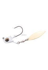 Great Lakes Finesse Great Lakes Finesse GLFSU38-23GLD Sneaky Underspin Jig 3/8oz White Shad Gold Blade