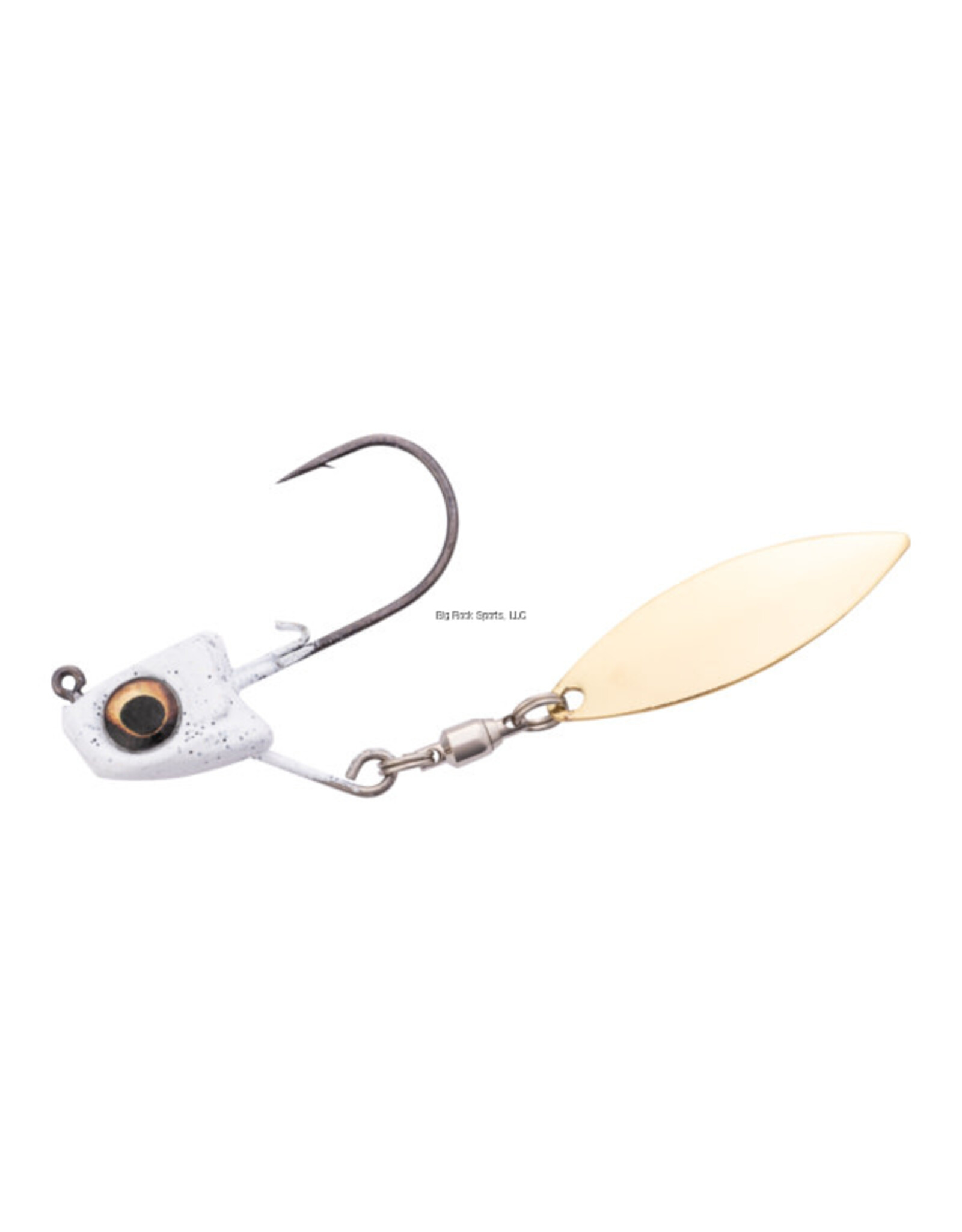 Great Lakes Finesse Great Lakes Finesse GLFSU38-23GLD Sneaky Underspin Jig 3/8oz White Shad Gold Blade