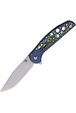 MTech Usa Mtech Framelock Blue/Yellow Stainless Handle 3Cr13 Steel Folding Knife MT-2015BL