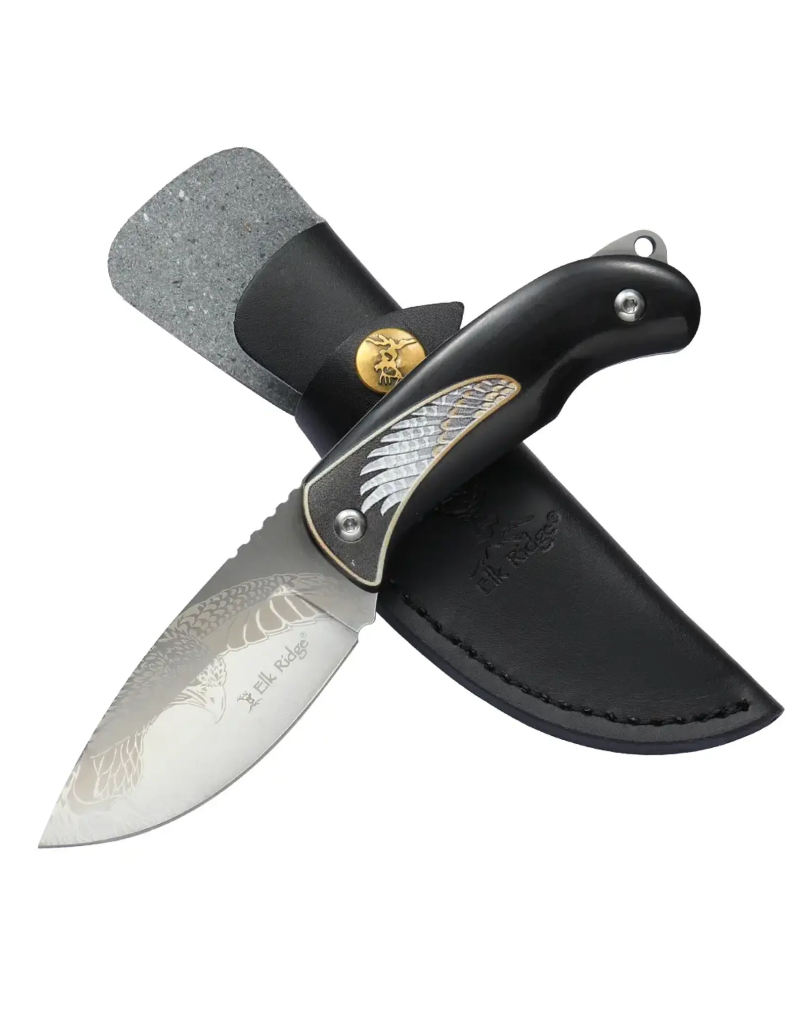 Elk Ridge Elk Ridge FIX112BK Fixed Blade Knife Black G10 Handles