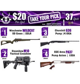 DRAW #1863 - Take Your Pick - Winchester, Steambow, Churchill OR EGE Arms!