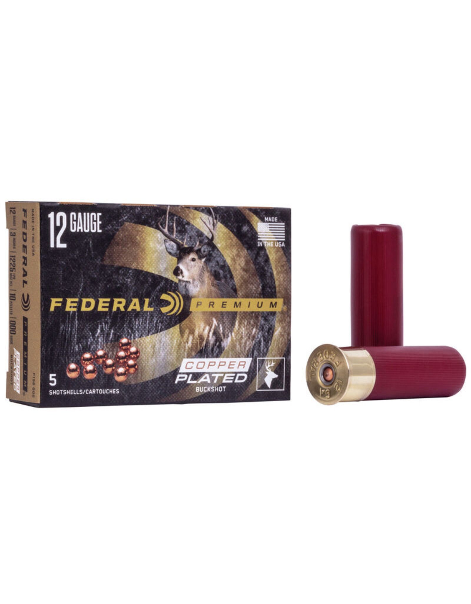 Federal FEDERAL PREMIUM AMMO VITAL-SHOK 12GA 3IN MAG 10PELLETS 000BUCKSHOT 5RD/BX