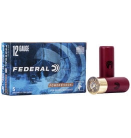 Federal Federal H132-00 Power-Shok Shotgun Ammo 12 GA, 2-3/4 in, 00B, 9 Pellets, 1140 fps, 5 Rounds, Boxed