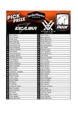 DRAW #1859 - Pick Your Prize - Excalibur, Vortex, Bear OR Strikemaster!