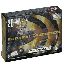 Federal Federal PB209RS Vital-Shok TruBall Rifled Slugs 20 GA, 3 in, 3/4oz, 1700 fps, 5 Rnd per Box
