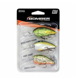 Bomber Bomber 3 Pack Of Crankbaits-MossBackCraw/FoxyShad/CreekCraw