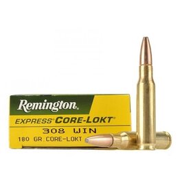 Remington Remington 21479 Core-Lokt Rifle Ammo 308 WIN, PSP, 180 Grains, 2620 fps, 20, Boxed