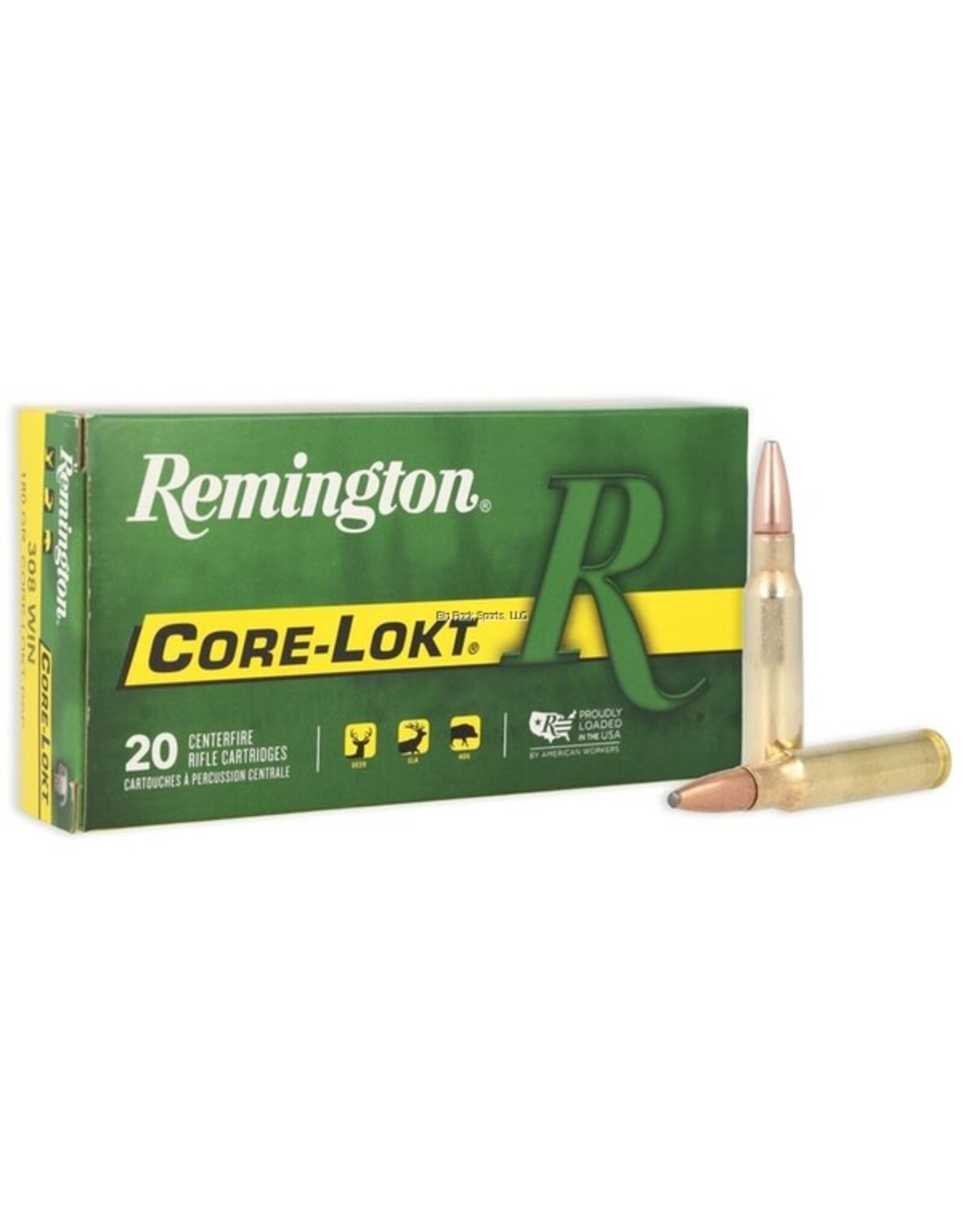Remington Remington 21479 Core-Lokt Rifle Ammo 308 WIN, PSP, 180 Grains, 2620 fps, 20, Boxed