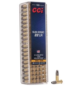 CCI CCI 0056 Subsonic HP Rimfire Ammo 22 LR, LHP, 40 Grains, 1050 fps, 100 Rounds, Boxed