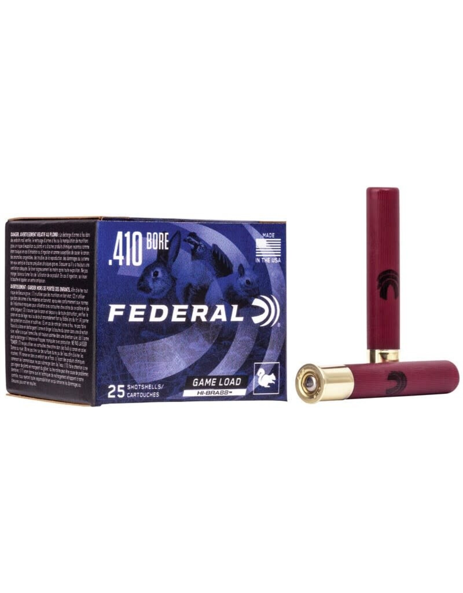 Federal Federal H413 7.5 Game-Shok Upland - Hi-Brass Shotshell 410 GA, 3 in, No. 7-1/2, 11/16oz, Max Dr, 1135 fps
