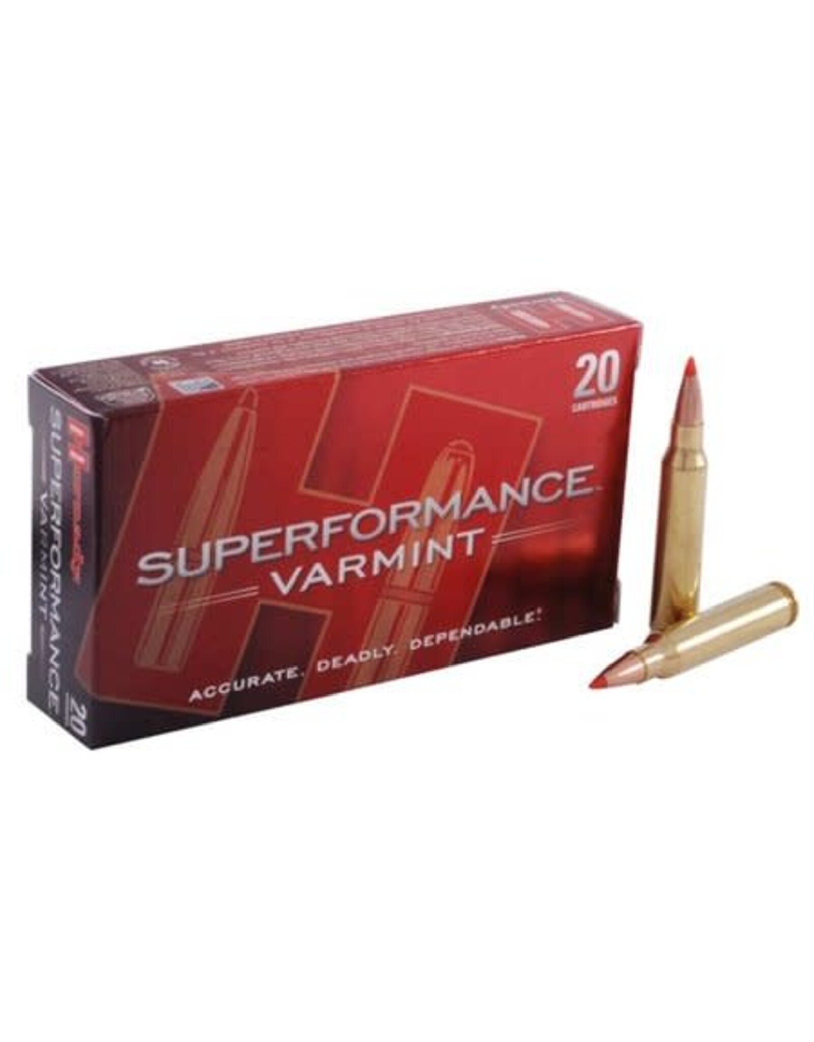 Hornady Hornady 8025 Superformance Varmint Rifle Ammo 223 REM, V-MAX, 53 Grains, 3465 fps, 20, Boxed