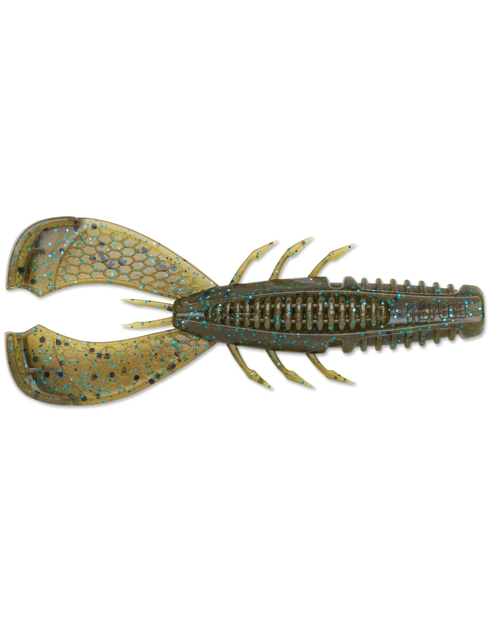 Rapala Rapala CCCLC35GPBL CrushCity Cleanup Craw, 3.5", Salt/Scent Infused, 7 Per Package, Green Pumpkin Blue