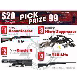 DRAW #1867 - Pick Your Prize - Henry, Burris, Excalibur OR Tikka!