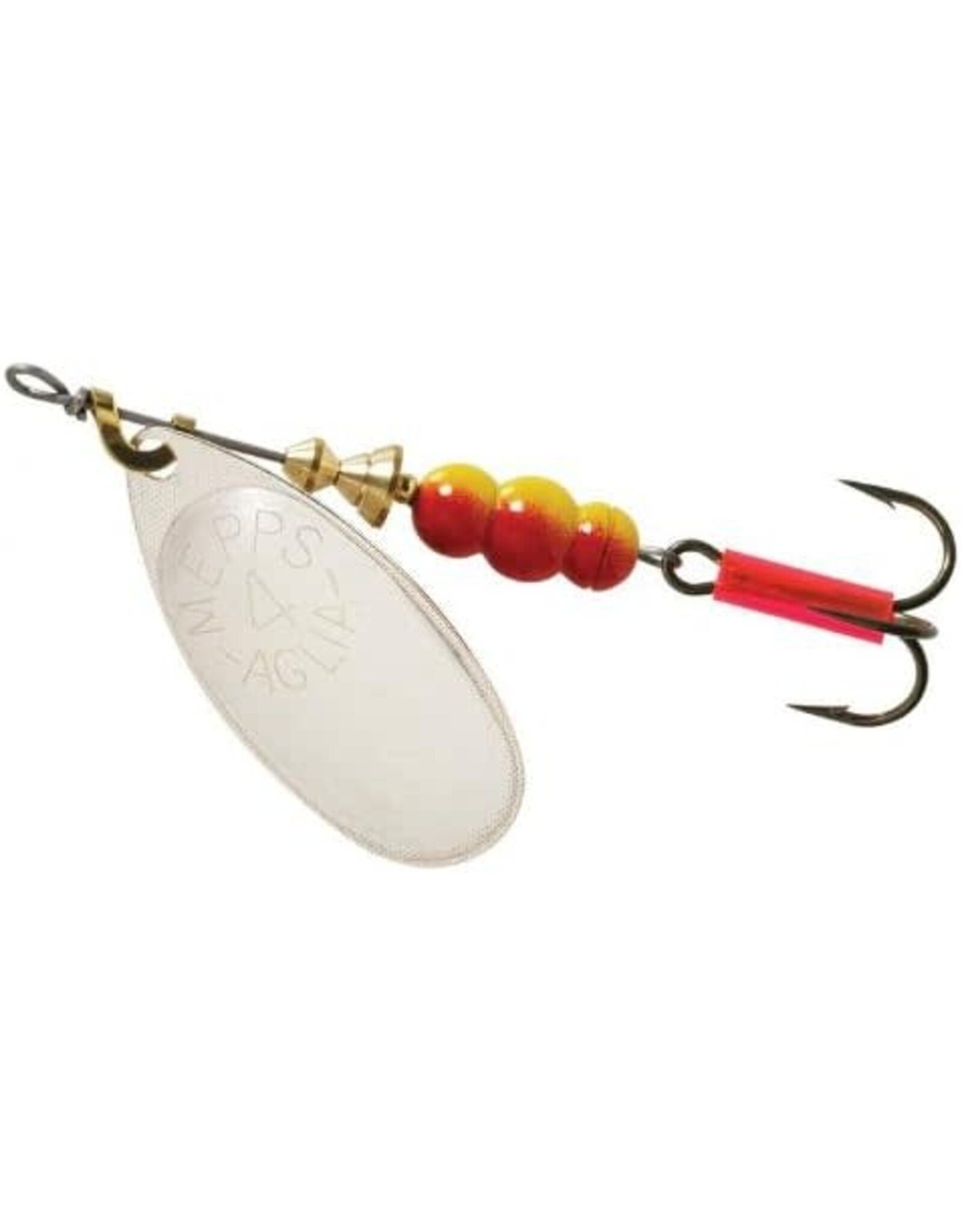 Mepps Mepps Aglia In-Line Spinner, 1/3 oz, Plain Treble Hook, Silver Blade
