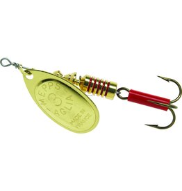 Mepps Mepps B3 G Aglia In-Line Spinner, 1/4 oz, Plain Treble Hook, Gold Blade