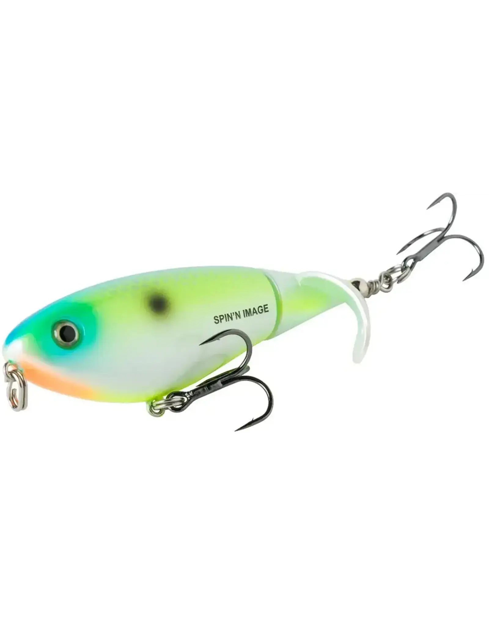 Heddon Heddon Spin'n Image Topwater Prop Bait - 3.5 Inch - Citrus Silver