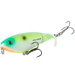 Heddon Heddon Spin'n Image Topwater Prop Bait - 3.5 Inch - Citrus Silver