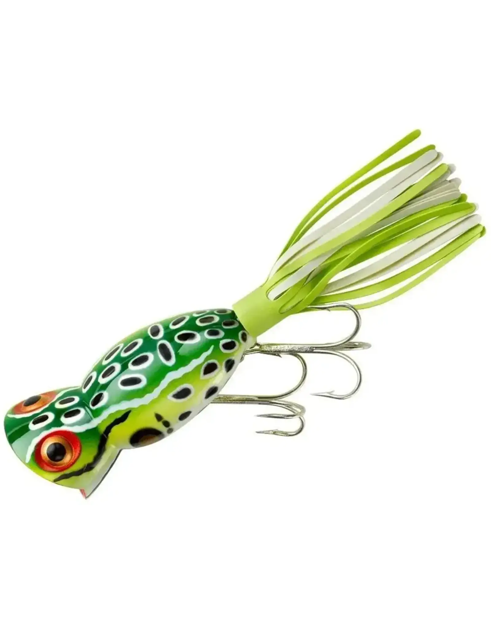 HULA POPPER Arbogast G760-507 Hula Popper Topwater Popper, 2", 3/8 oz, Leopard Frog, Floating