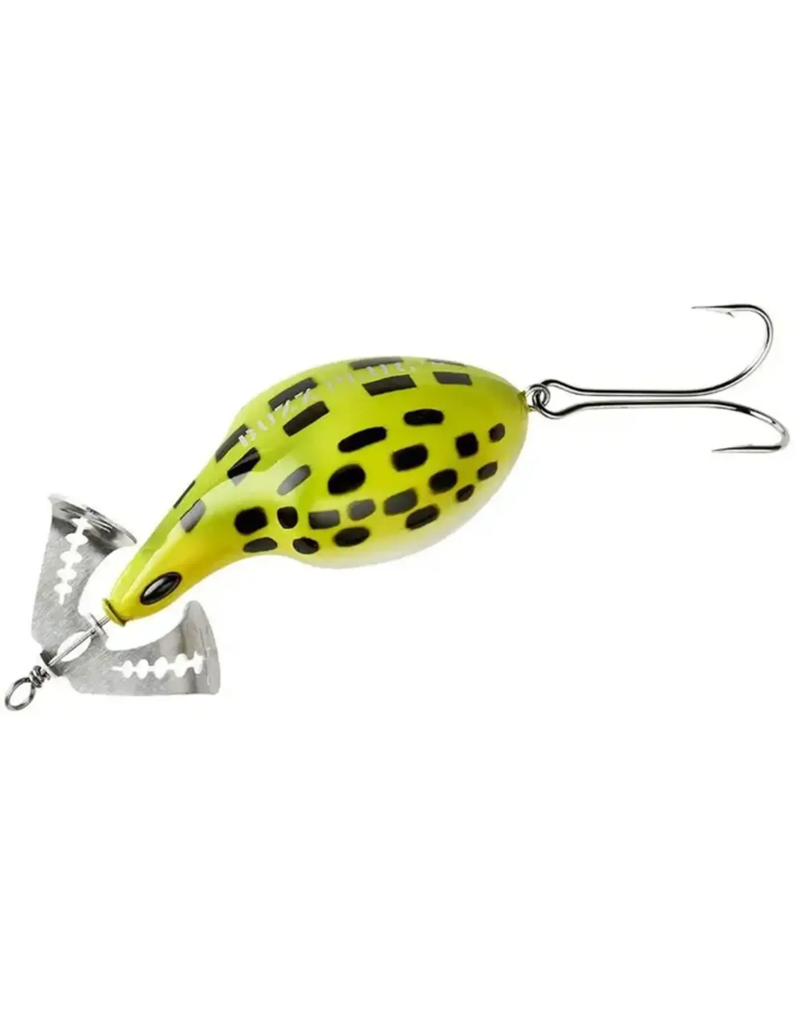 Arbogast Arbogast G935-06 Buzz Plug Jr. Topwater Buzz Bait, 2 3/8", 5/8 oz, Frog/White Belly, Floating