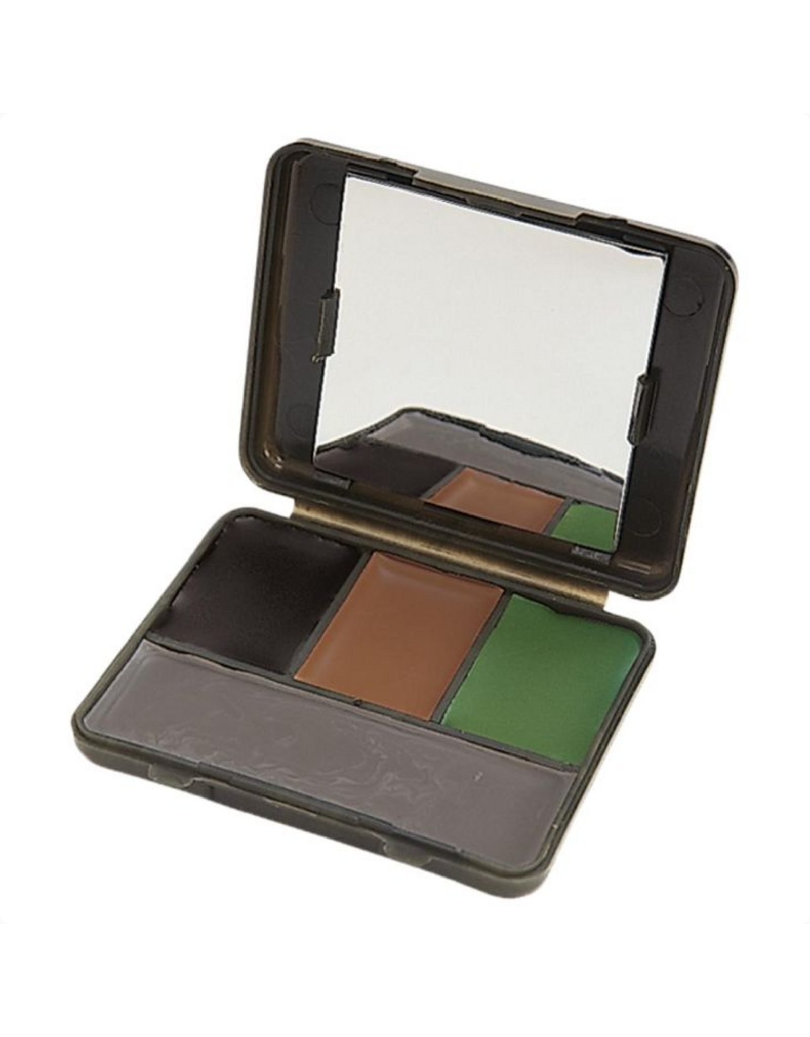 Allen Vanish Camo Face Paint Compact with Mirror, 4-Colors, Black, Brown, Gray, & Olive