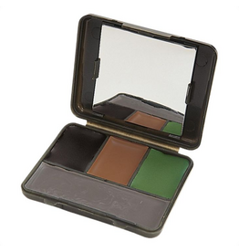 Allen Vanish Camo Face Paint Compact with Mirror, 4-Colors, Black, Brown, Gray, & Olive