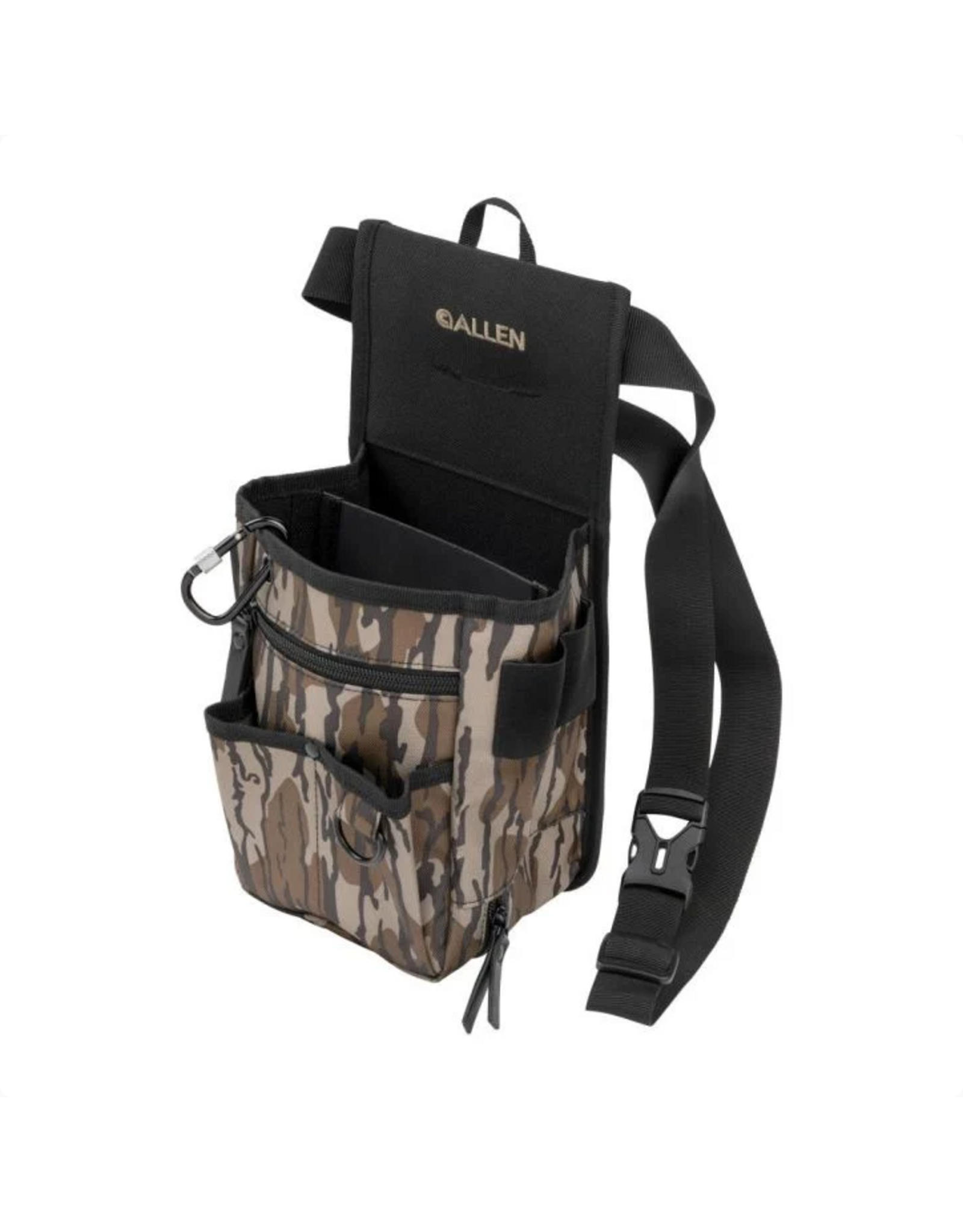 Allen Triumph Double Compartment Range Shell Bag - Black/MO Bottomland Camo