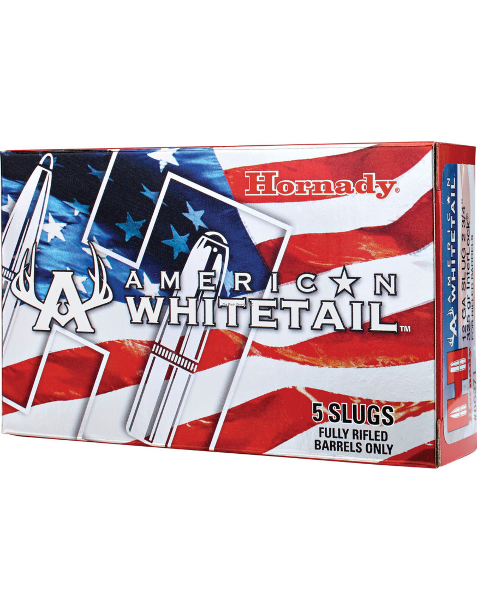 Hornady Hornady 86271 American Whitetail Shotgun Sabot Slugs 12 GA, 2-3/4 in, 3/4oz, 1825 fps, 5 Rnd per Box