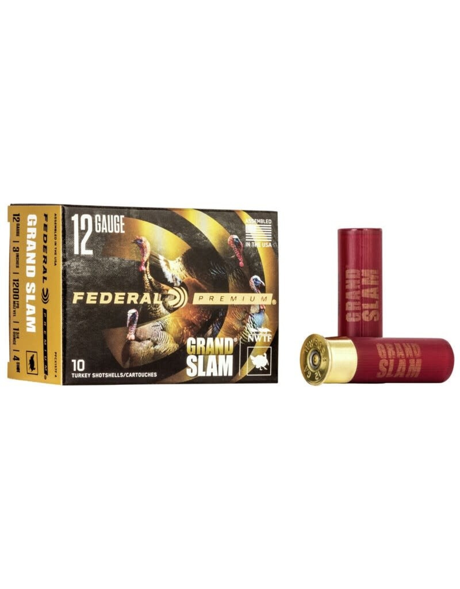 Federal Federal PFCX157F 4 Grandslam Turkey Shotshell w/ Flight Control Flex Wad 12 GA 3" #4