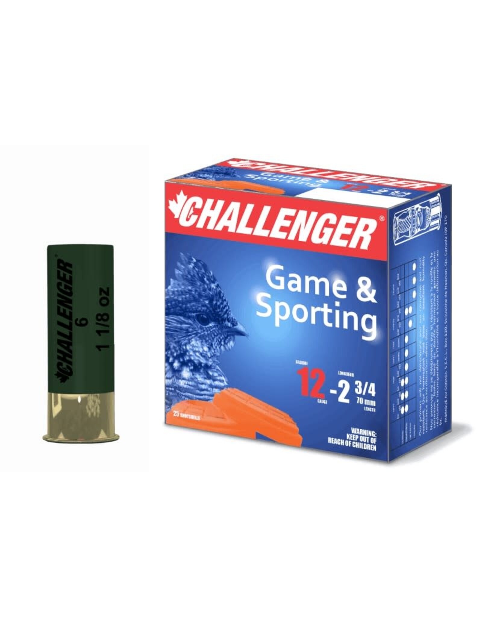 Challenger CHALLENGER LEAD 10014 GAME LOAD 12G 2 3/4" LENGTH 4 SHOT