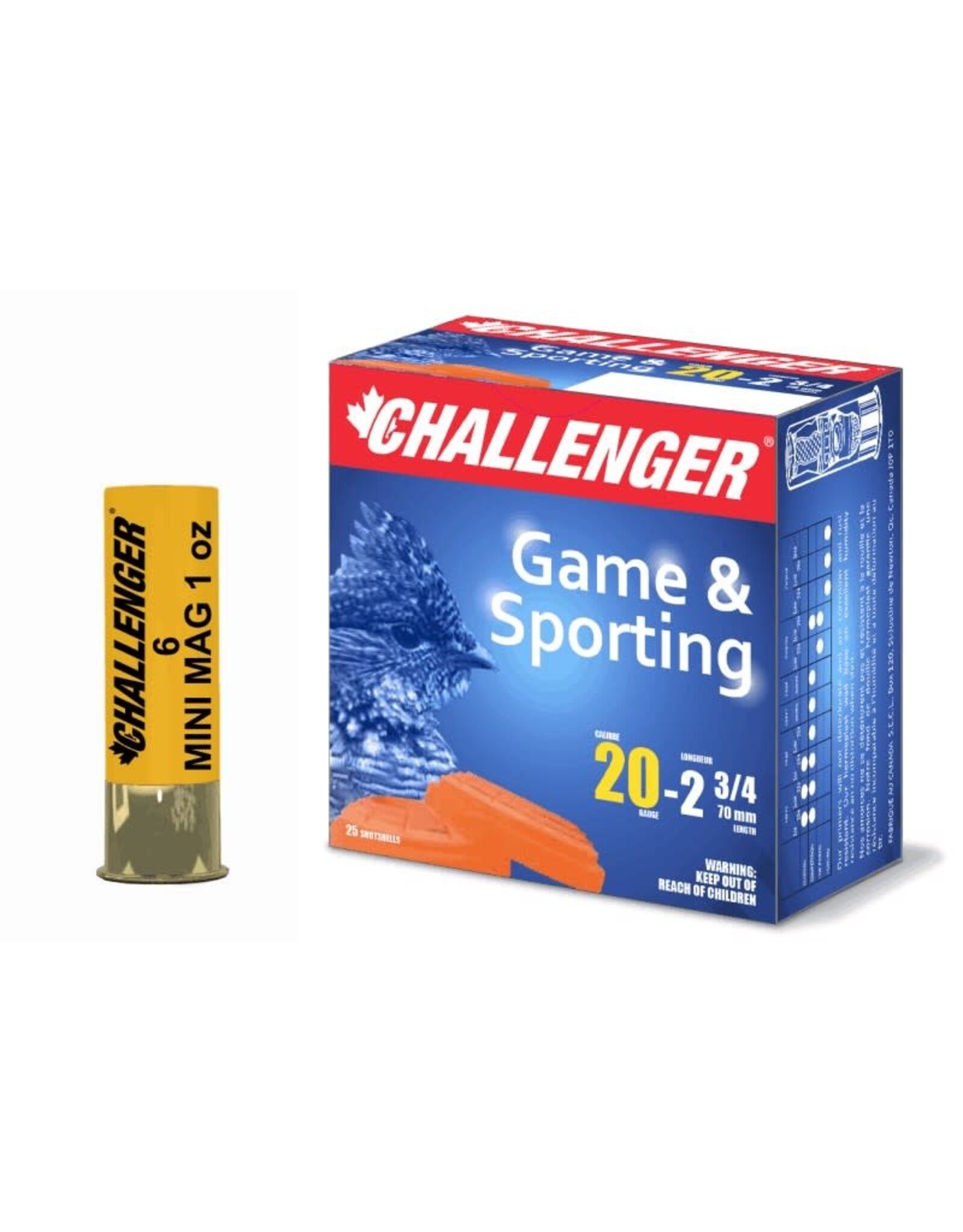 Challenger Challenger 20GA 2 3/4" Magnum #4 1oz 20034