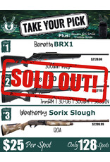 DRAW #1865 - Take Your Pick - Beretta, Sako OR Weatherby!