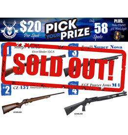 DRAW #1866 - Pick Your Prize - Stoeger, CZ, Benelli OR EGE Arms!