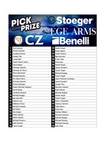 DRAW #1866 - Pick Your Prize - Stoeger, CZ, Benelli OR EGE Arms!