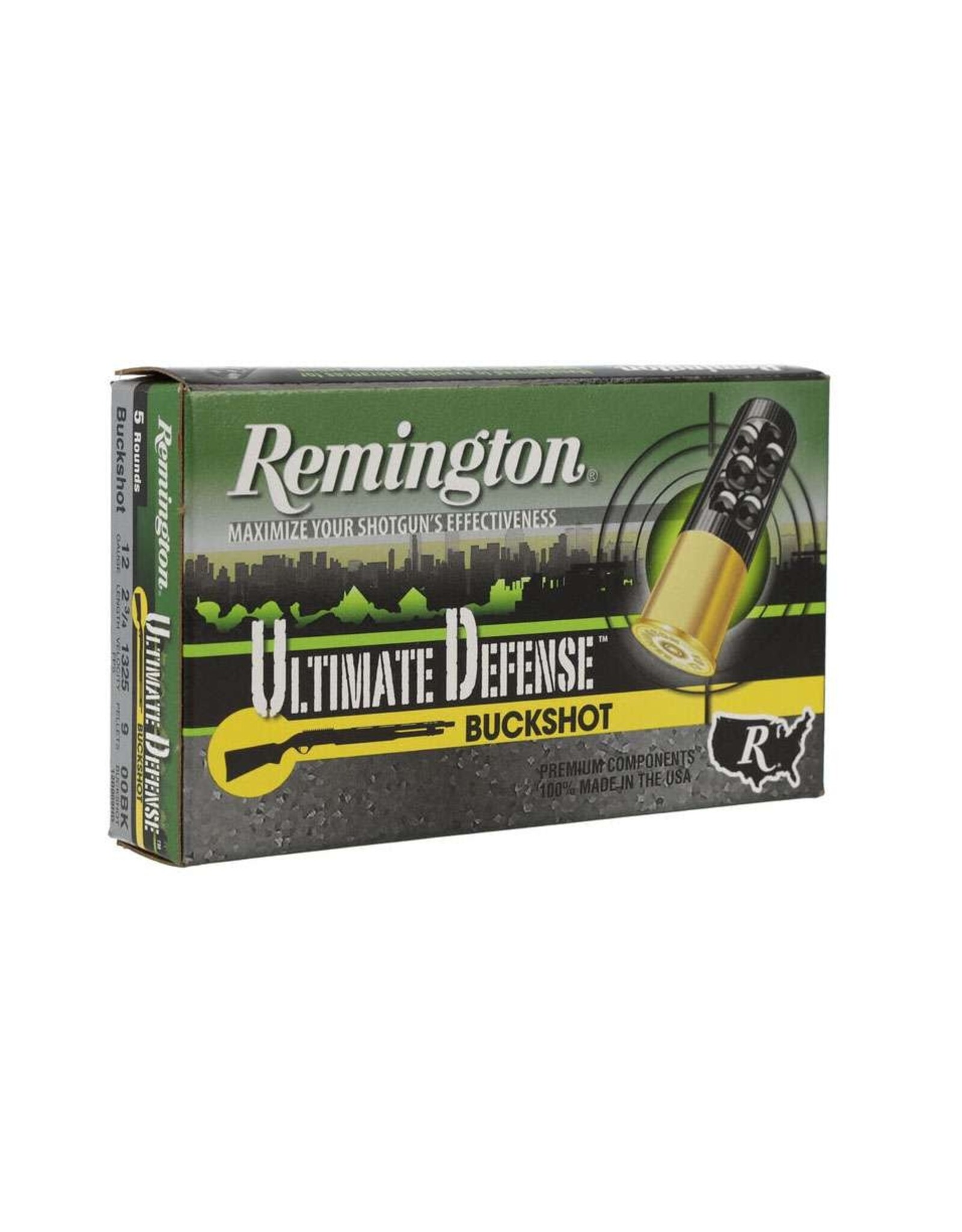Remington Remington 12GA Ultimate Defense 00BK 2 3/4" 1325 FPS 9 pellets 5rds 20713