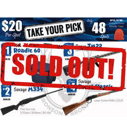 DRAW #1871 - Take Your Pick - Yeti, Savage M334, Derya OR Savage Revel!